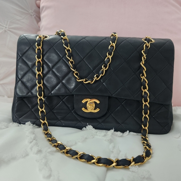 CHANEL Handbags - ONE DAY SALE ❤️ CHANEL Black Quilted Shoulder Bag with Gold Chain